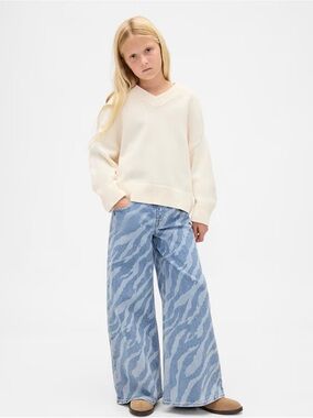 NWT Girls Easy Baggy Jeans in Medium Wash- size 12